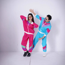 狂欢节舞台装欧美8090年代复古运动衣活力舞蹈运动健身操滑雪服装