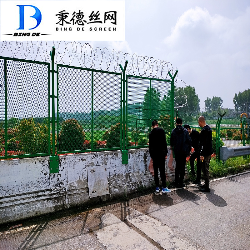 南水北调桥梁防抛护栏网挡砟网高架桥防落物网包塑菱形防护网