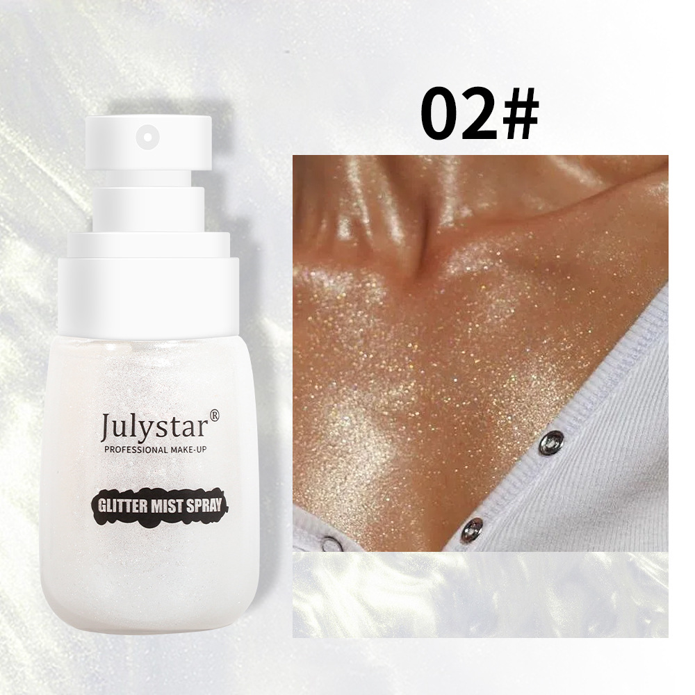 Wholesale of cross-border makeup facial contouring, brightening and highlighter, long-lasting waterproof and sweat-proof, natural body highlighter spray undefined