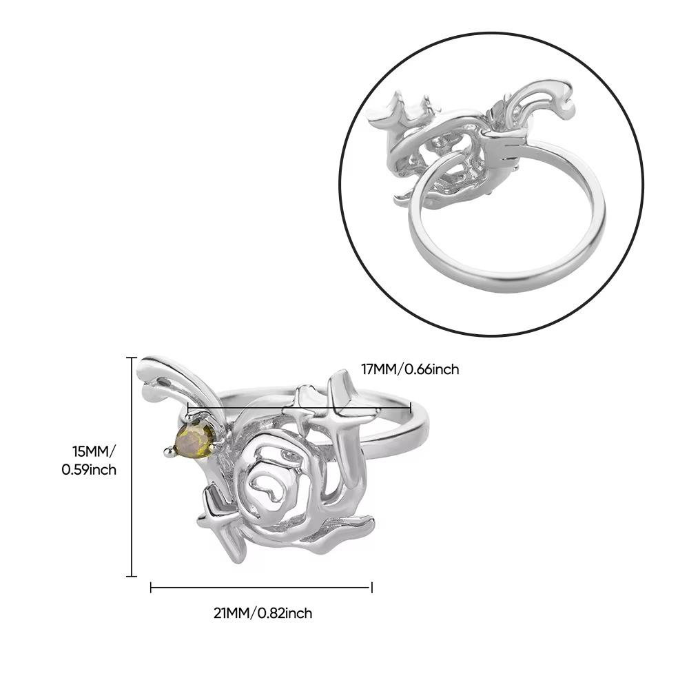 6g Weight Open Rings Classification Adjustable, One Size Ring Size 1 Piece Quantity Daily, Street Occasion Copper Material Star, Flower Pattern All Seasons Season Women's Gender Elegant, Lady Style Wholesale Jewelry Elegant Lady Star Flower Copper Open Rings 6