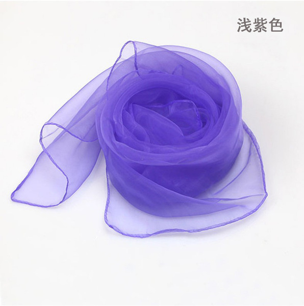 Solid monochrome chiffon small silk scarf Performing dance dance new…