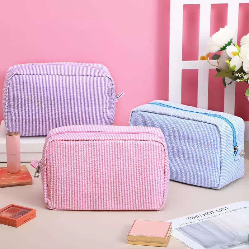 Capacious cosmetic bag, handheld storage bag for traveling