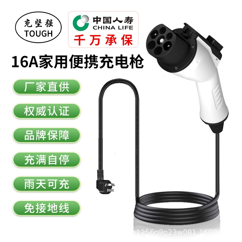 Зарядное устройство для электромобиля с зарядным пистолетом для новой энергии с автомобильным портативным заземляющим проводом без BYD BAIC Tesla