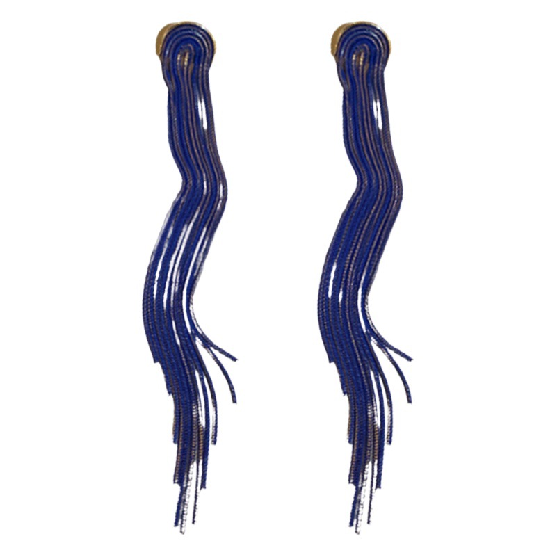 Aguja de plata en forma de U cadena larga borla pendientes personalidad de la moda europea y americana Internet celebridad pendientes de diseño para las mujeres