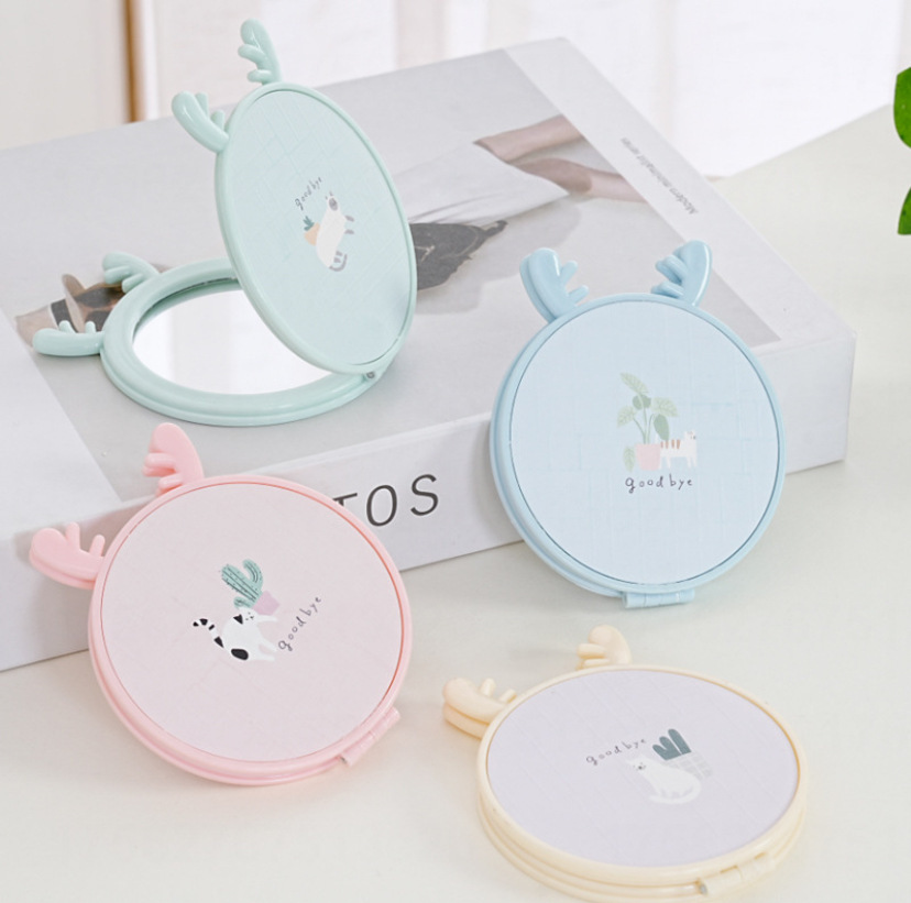 Espejo de regalo de dibujos animados Espejo de dibujos animados Espejo de dibujos animados portátil Mini Espejo pequeño lindo Espejo pequeño Espejo de maquillaje