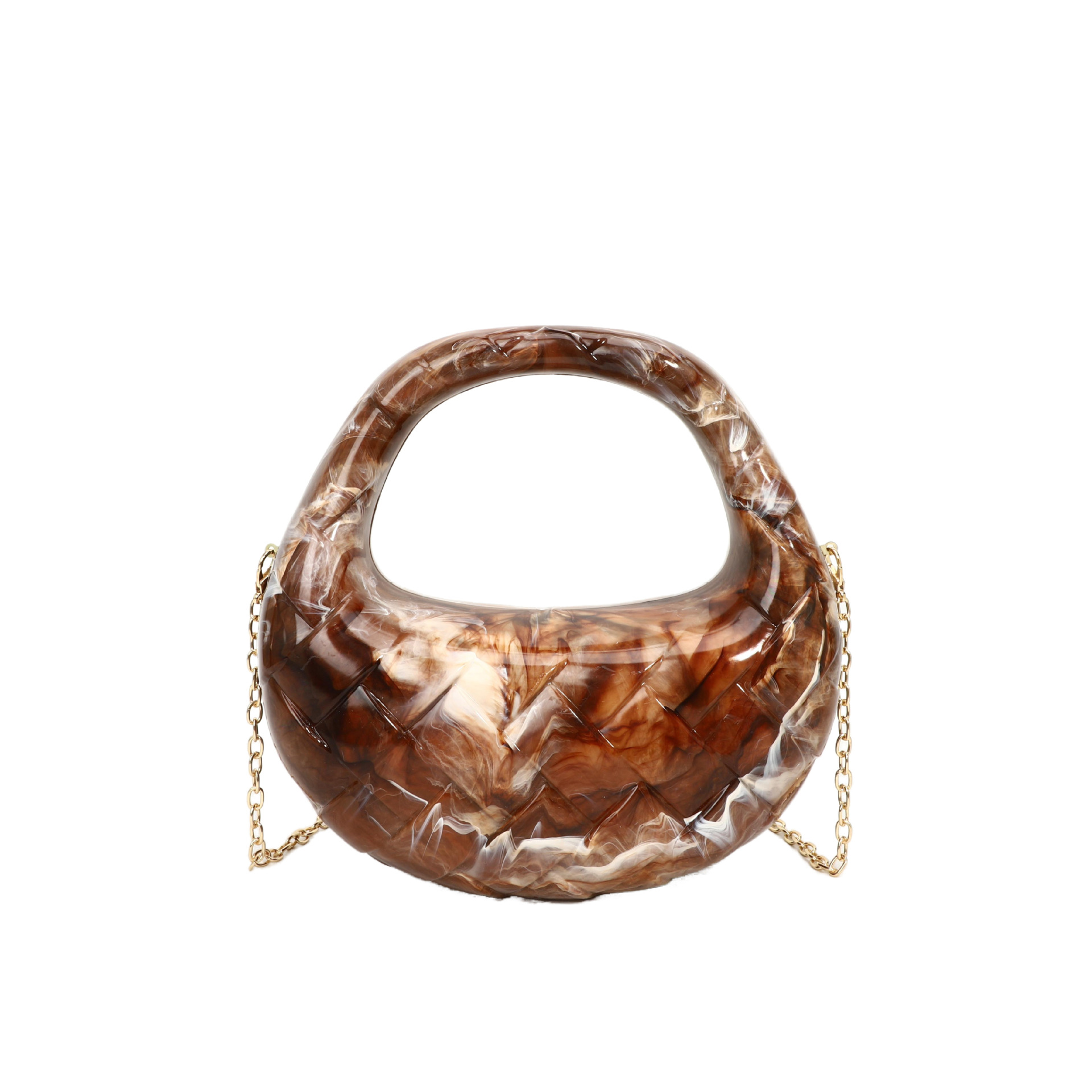 Bolso acrílico retro transfronterizo 2025 bolso de caja premium para mujer bolso de cena de moda europea y americana bolso de mensajero de hombro