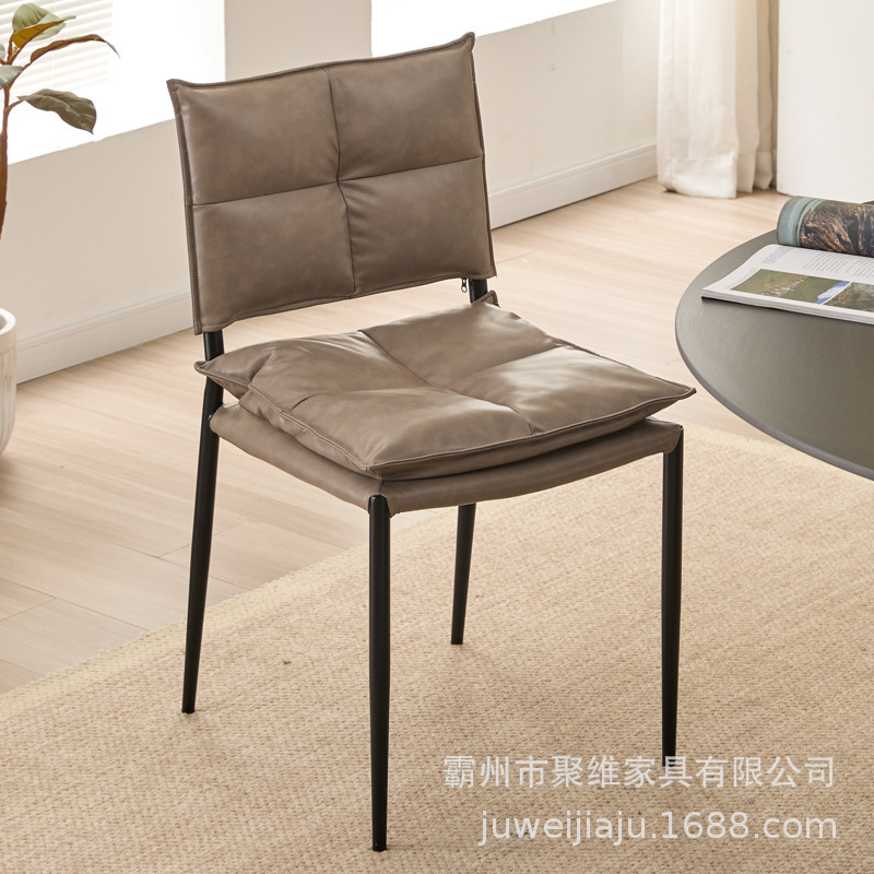 设计师梳妆椅北欧简约现代高级家用餐厅休闲靠背椅子轻奢意式餐椅|undefined