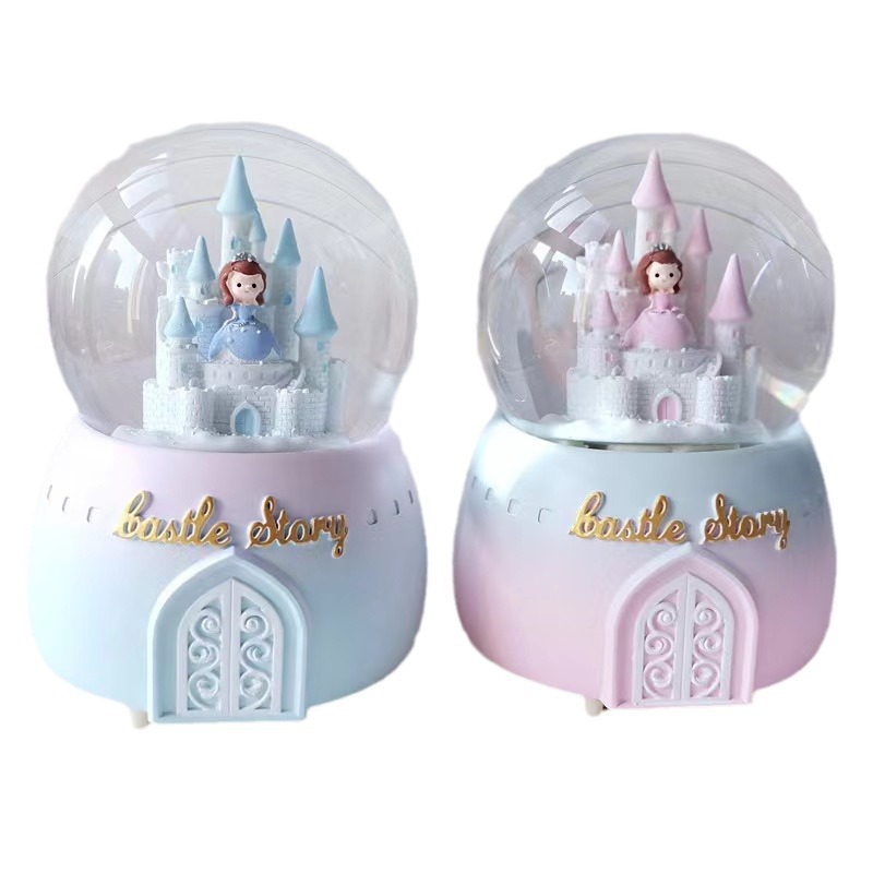 Venta directa de fábrica bola de cristal música caja de música para enviar compañeros de clase niña niña niña regalo de cumpleaños niña princesa día del niño