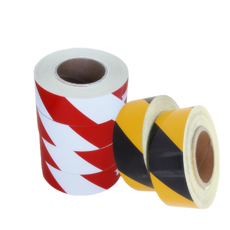 黑黄斜纹反光胶带红白反光警示带交通设施反光贴PET双色反光膜