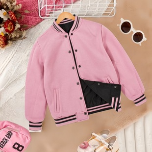 Boys' Baseball Jacket, Girls' Coat, Spring and Autumn 2025 New Style, Korean Version, Fashionable and Stylish Children's Princess Jacket
