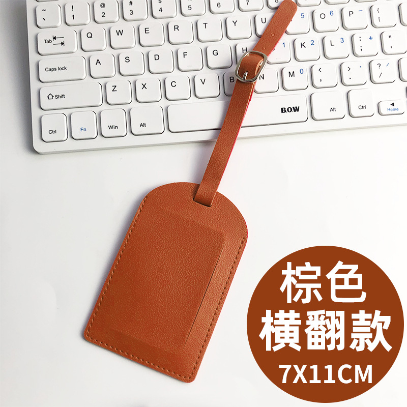 Transfronterizo spot multicolor, dos tipos de tapa plana, tarjeta de embarque de cuero gruesa con firma impresa en papel, tarjeta de equipaje pu