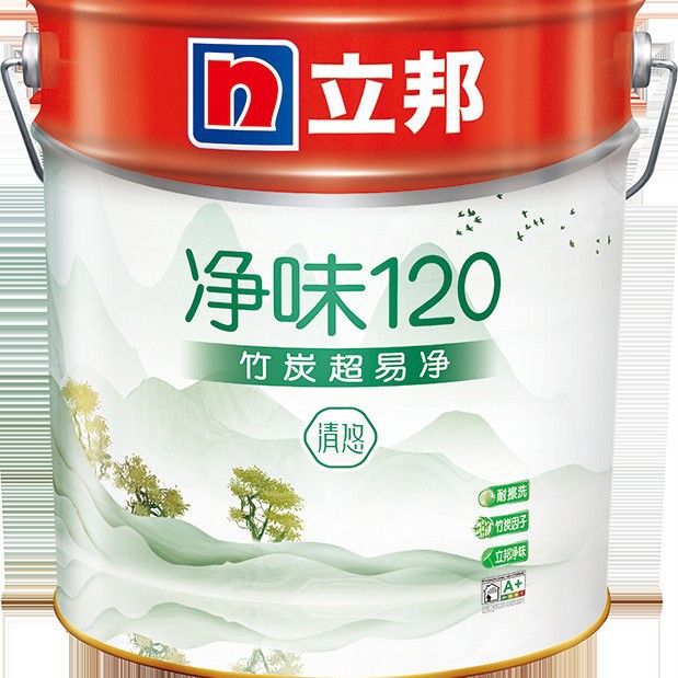正品漆120竹炭内墙环保乳胶漆涂料家用大桶漆翻新环保水性漆