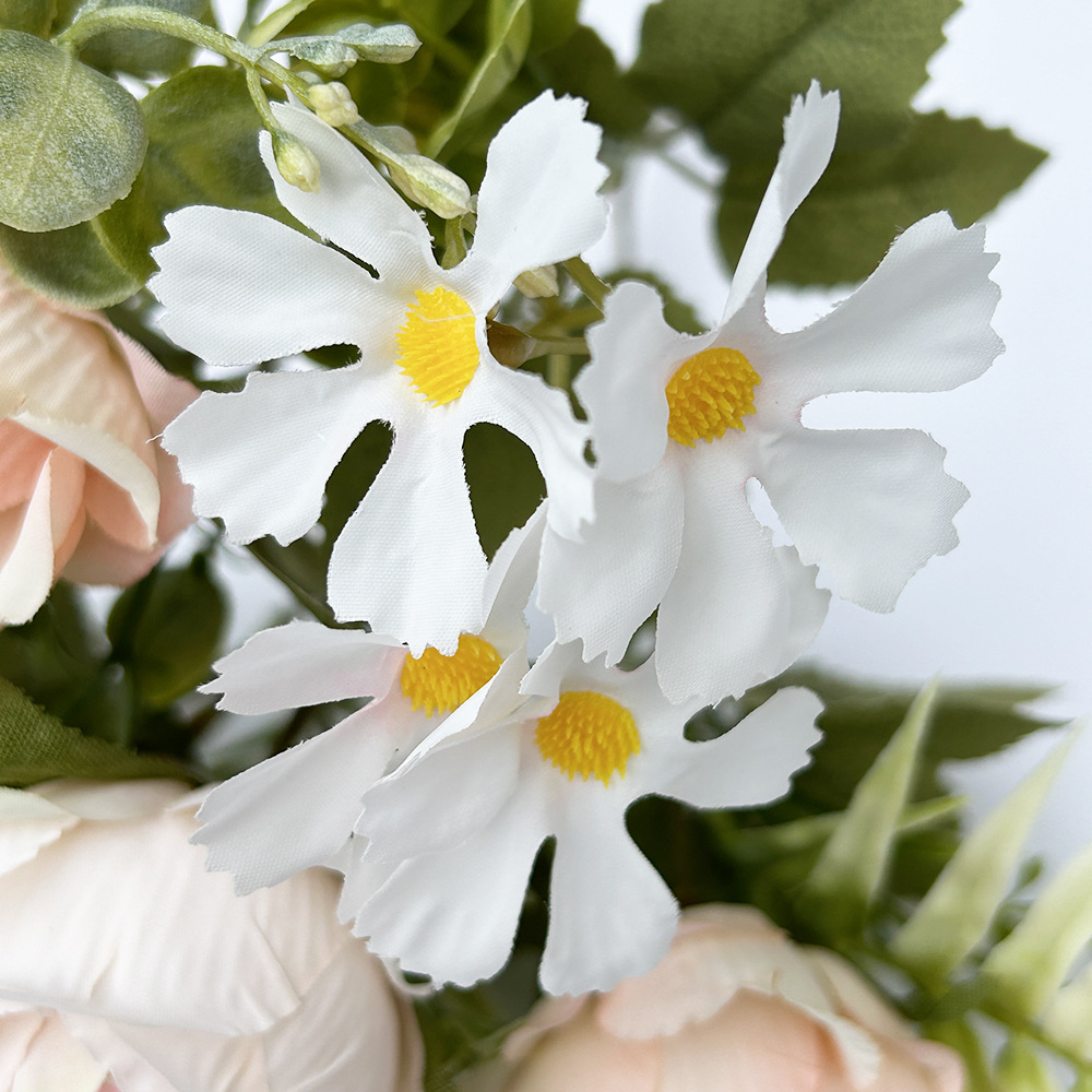 hand held artificial flowers peony buds artificial bouquets artificial green plants artificial flowers home plastic decorative ornaments_voghion.com