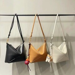 罗家真皮折叠腋下包包女2025新款夏高级感轻奢小众时尚通勤单肩斜