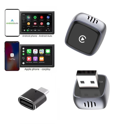 Simsiz CarPlay və Android Auto with iPhone and Android - k17b-gun-gray-overseas-version