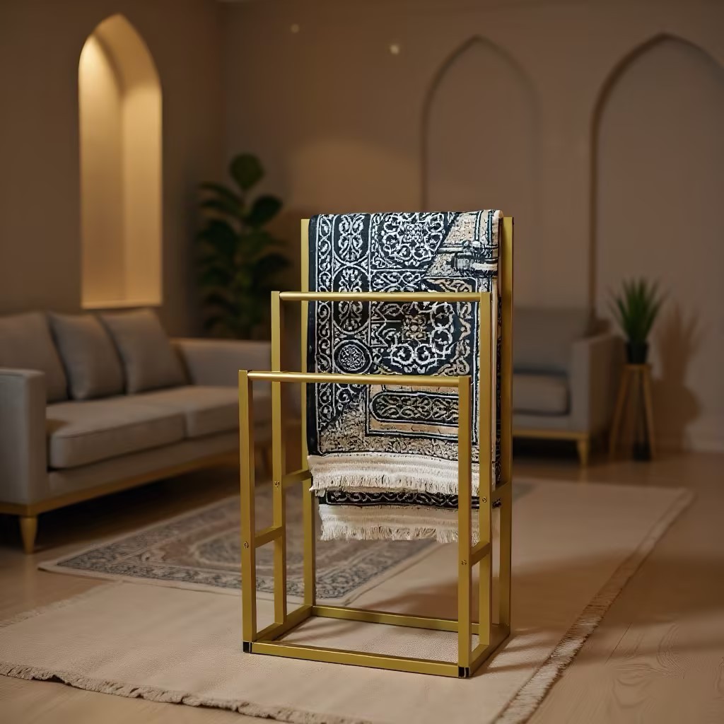 2026 New Middle Eastern Iron Prayer Rack Carpet Towel Decorative Rack Arabian Style Rug Display Rack