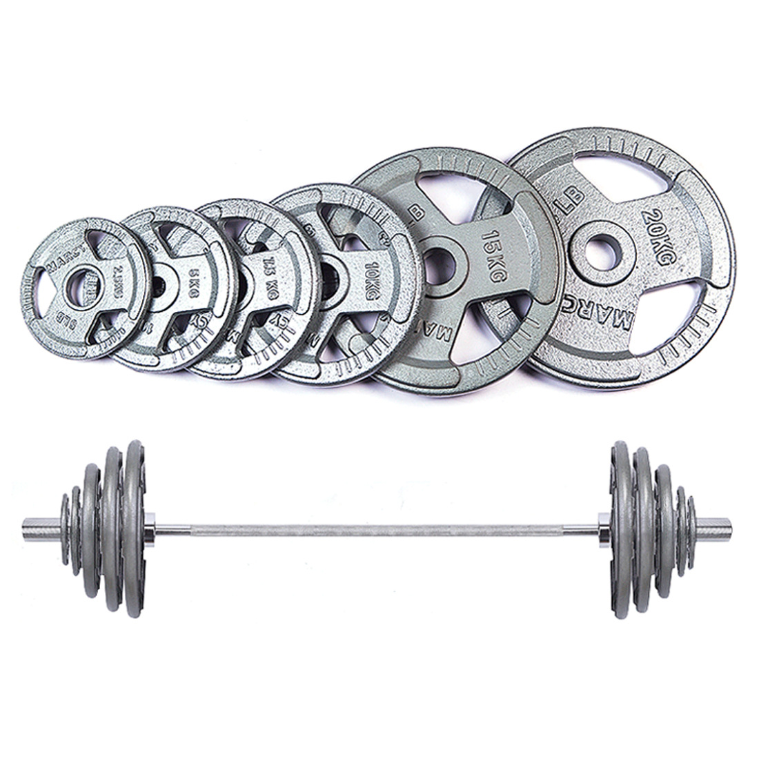 Single Customer Weightlifting Barbell Set 20kg 405060100kg Men's Pure Iron Dumbbell Fitness Home Steel