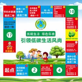 环保宣传飞行棋广告布定制绿色低碳科普游戏地垫可印logo来图定做
