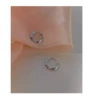 Silver plated twisted earrings [silver 1 pair/bag]