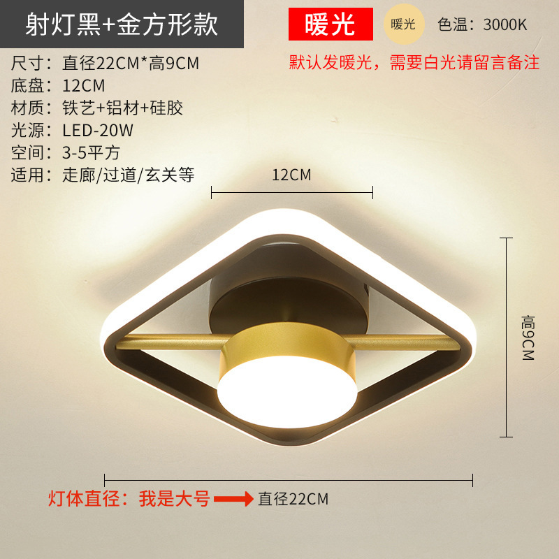 Lámpara de pasillo transfronterizo lámpara de balcón LED moderno minimalista nórdico creativo personalizado guardarropa sala de estar lámpara de entrada