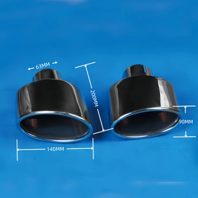 Exhaust pipe Flat Round Amg Tail Throat - 02-50320-three-dimensional-slope-ellipse