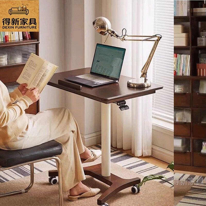 Home-Use Computer Desk, Study Desk, New Foldable Sofa, Bedroom Adjustable Height, Movable Living Room Solid Wood Floor-Standing Desk Home-Use Computer Desk, Study Desk, New Foldable Sofa, Bedroom Adjustable Height, Movable Living Room Solid Wood Floor-Standing Desk