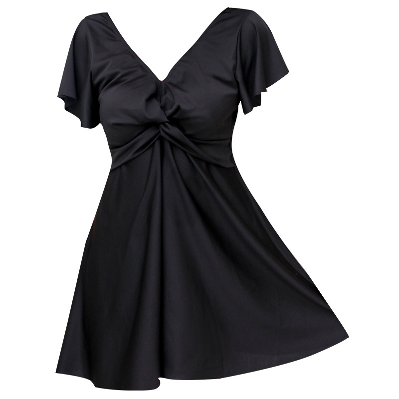 Traje de baño de las mujeres conservador nuevo traje de dos piezas más tamaño Chubby Girl traje de baño usable adelgazante traje de baño que cubre el vientre