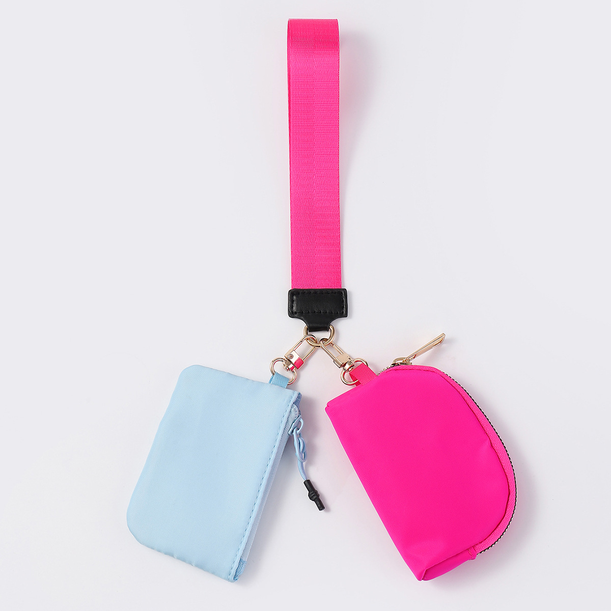 Bolso de muñeca transfronterizo LULU con el mismo estilo Mini bolso de color de moda portátil Estuche para llaves de almacenamiento impermeable de nailon