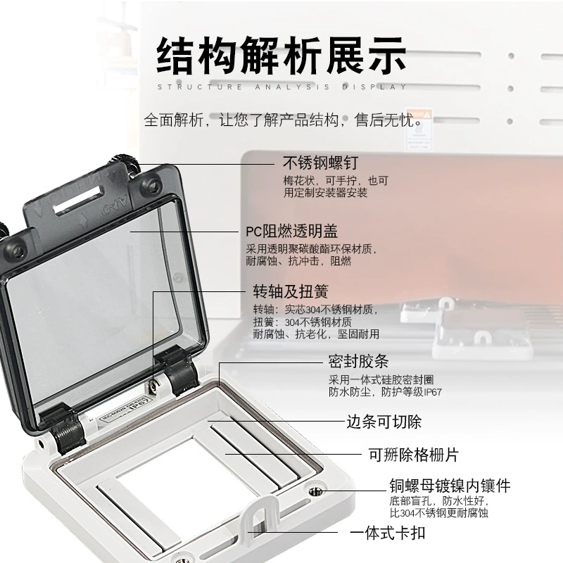 Transparent waterproof light panel, switch key, button, raincoat, protective cover