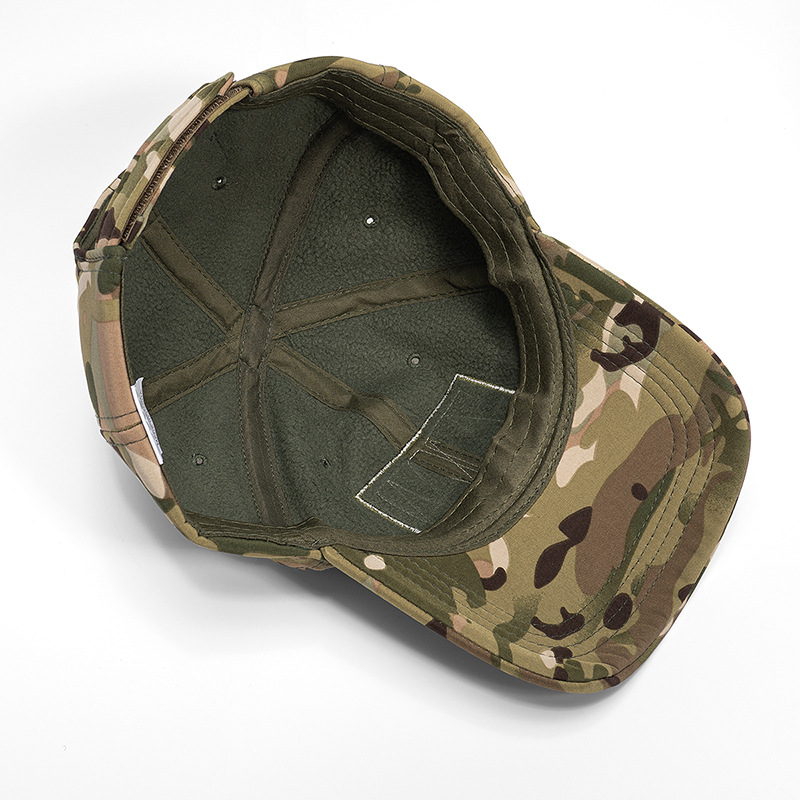 Camuflamiento transfronterizo sombrero táctico de béisbol sombrero de escalera al aire libre sombrero de protección solar sombrero de lengua de pato unidireccional velcro sombrero transpirable