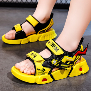 Boys Sandals Summer New Children's Sports Beach Shoes Large Children's Soft Sole Anti-slip Boys Sandals Summer