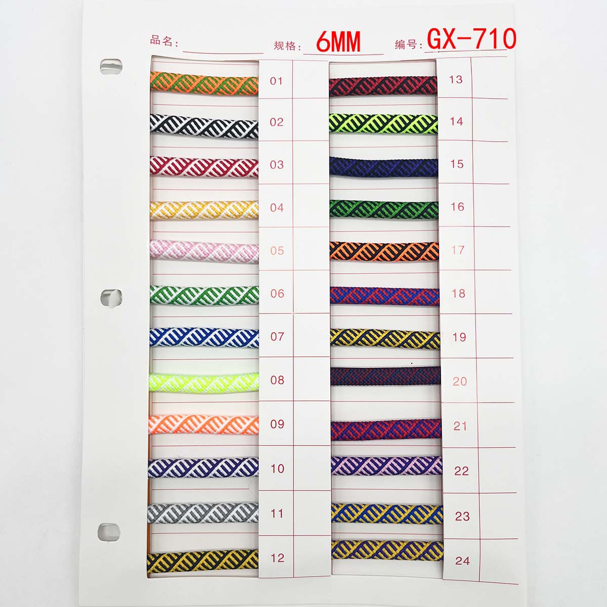 6 / 8 / 10mm poliéster de color core trenzado teléfono móvil camisa redonda cuerda de color intercalada cuerda de bolsa de mano