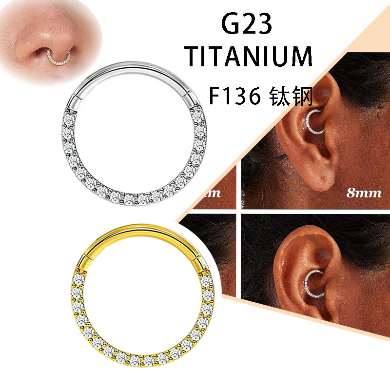 16G labret stud size and finish detail