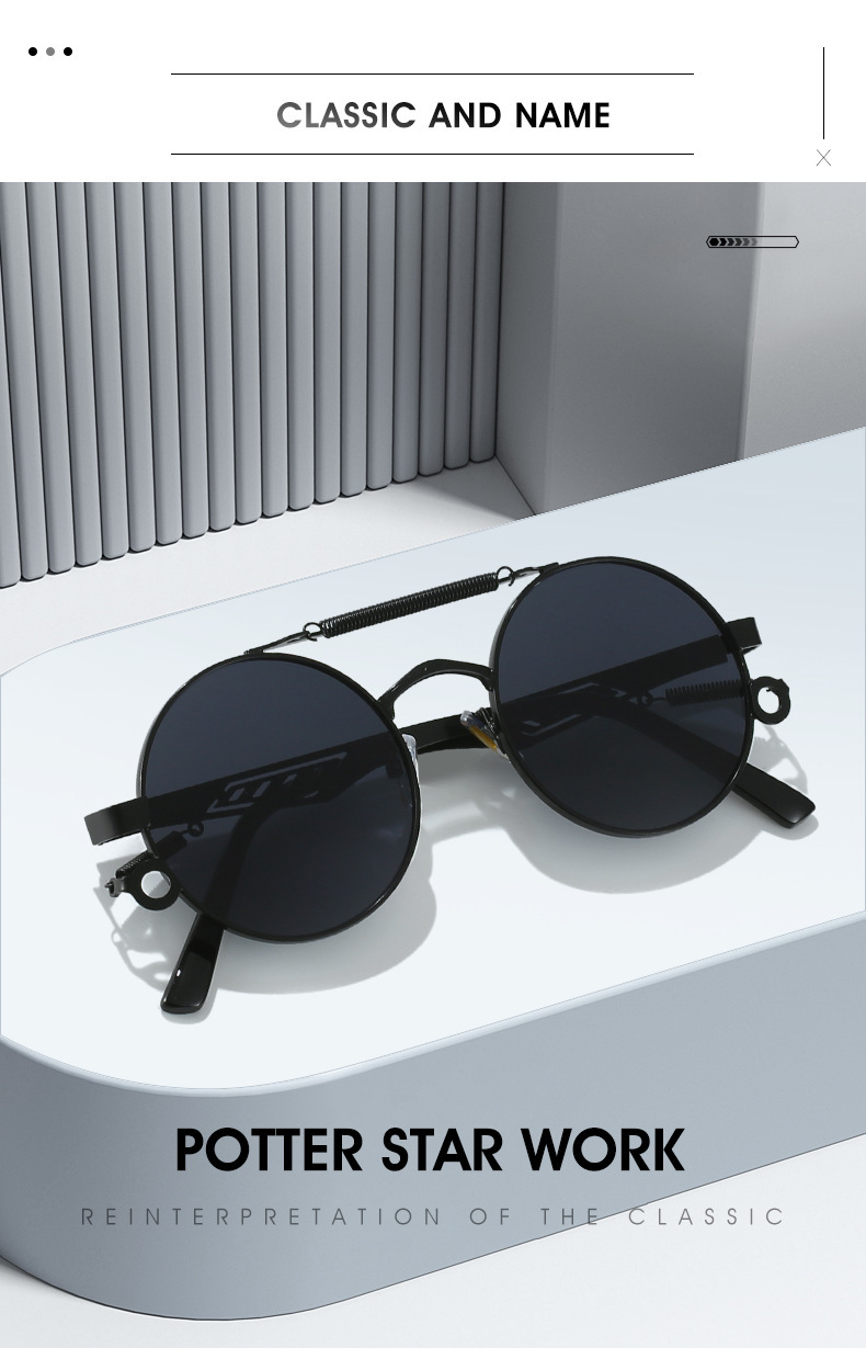 54g Weight Full Frame Glasses Structure Sunglasses Classification PC, UV400 Protection Lens Material Round Frame Glasses Style Outdoor, Travel Occasion Color Block Pattern Unisex Gender Elegant, Simple Style Style Grey, Black Color Elegant Simple Style Color Block PC UV400 Protection Round Frame Full Frame Women's Sunglasses 1