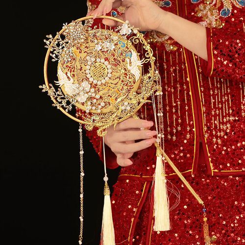 Xiuhe Tuanfan hand-held flower wedding bride gift golden wedding Tuanfan double-sided material package handmade