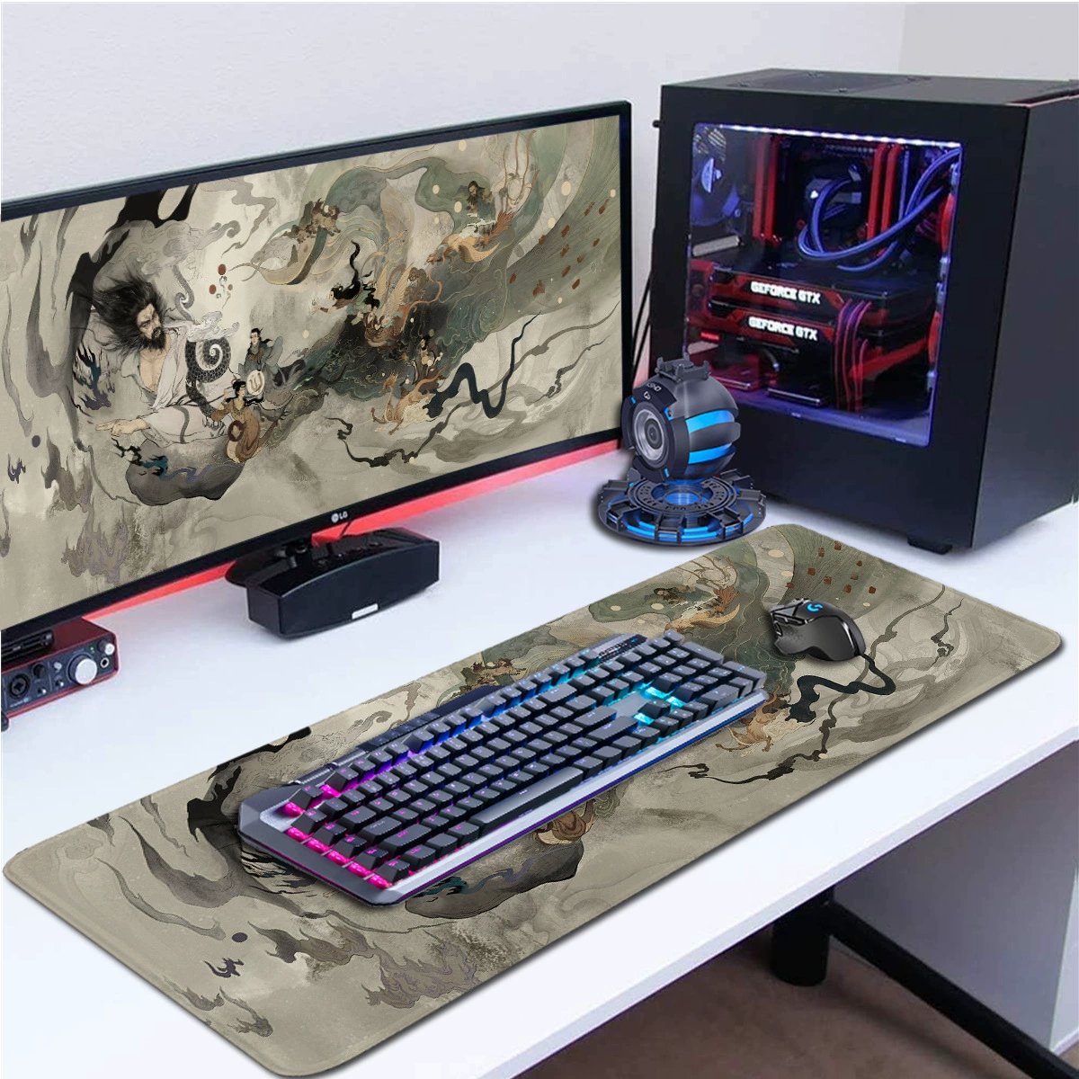 Большой коврик для мыши, игровой игровой мат, качественный настольный коврик, ручная работа