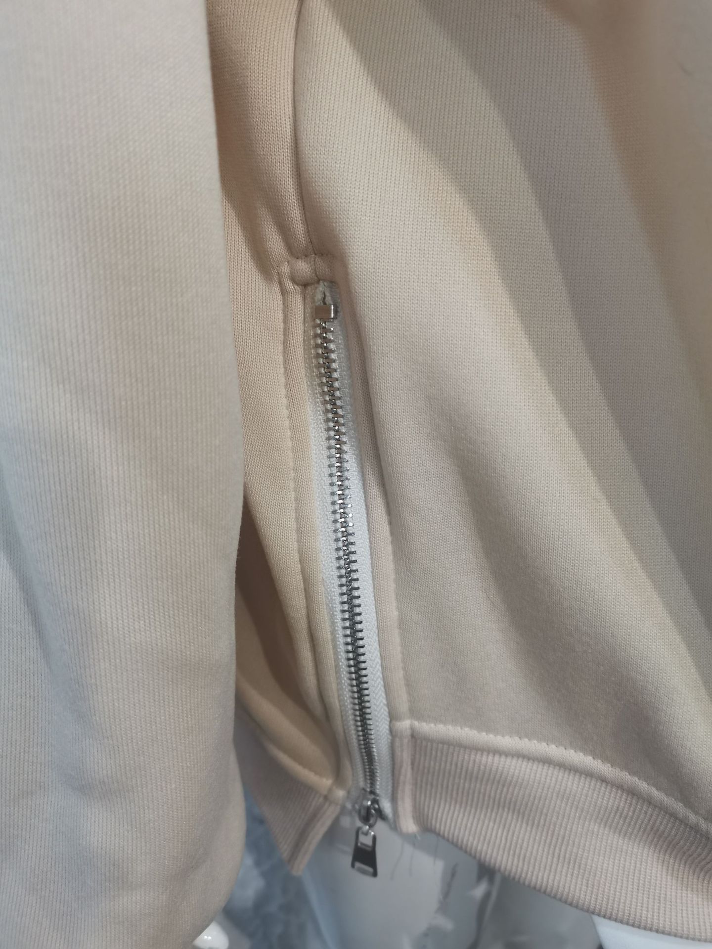 Casual Long-Sleeved Side Zipper Fake 2 Piece Sweatshirt NSHM104861