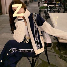 高级感休闲时尚套装女2025新款大码宽松洋气卫衣小香风运动两件套