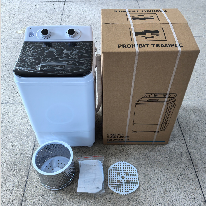 7.5KG单桶洗衣机小型半自动洗脱两用洗鞋代发washing沥水篮洗衣机|undefined