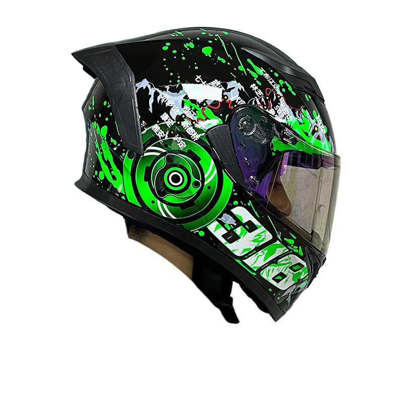 AIS Motorcycle Helmet Full Face Dual Visor Bluetooth 3C