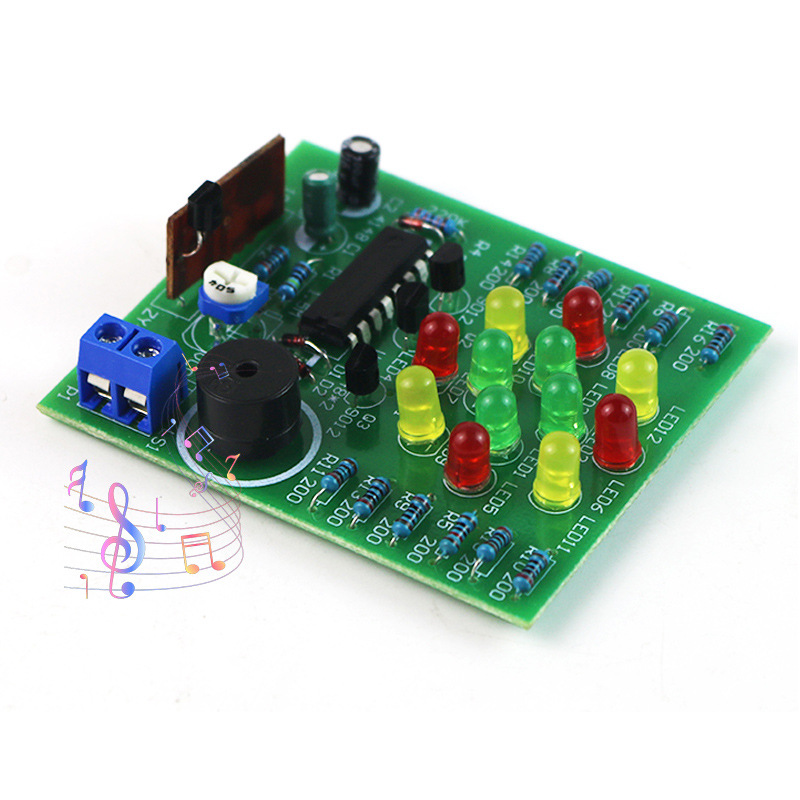 cd4060梦幻灯diy电子制作套件音乐彩灯花灯电路板焊接练习(散件)