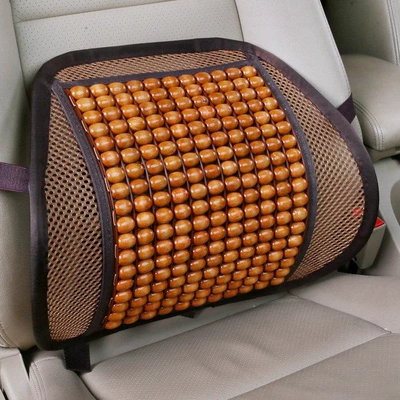 breathable waist support backrest — Waist support - yellow-wood-bead-lumbar-support