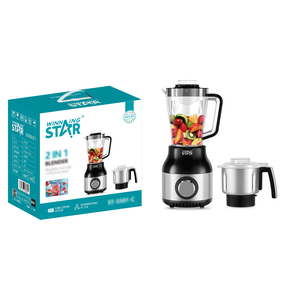 Winningstar cross-border 1.8L de cuatro cuchillos de acero inoxidable exprimidor de jugo de café multifuncional dos en uno exprimidor
