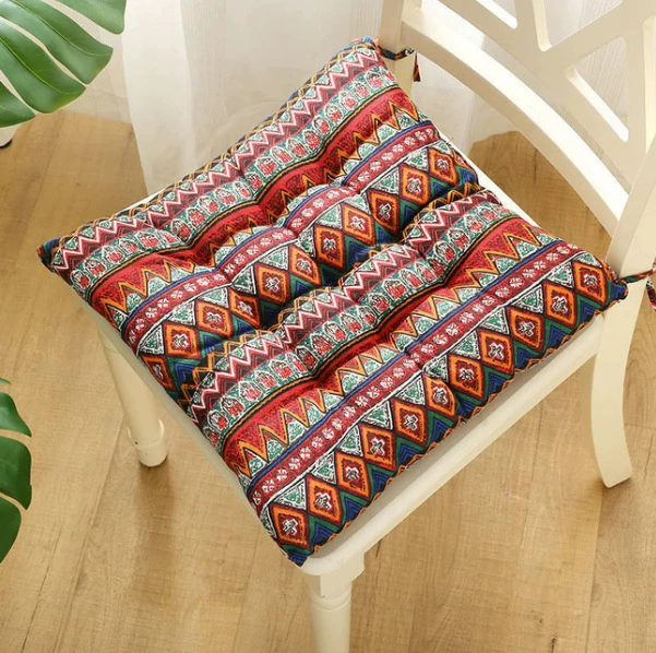 Утолщенные подушки для сидений, летние подушки для стульев, хлопковые и льняные подушки для табуретов, подушки для сидений, подушки