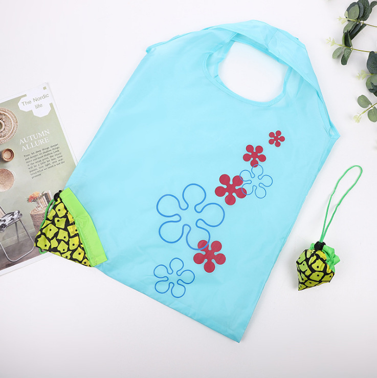 批发水果菠萝折叠袋购物袋 礼品促销菠萝收纳袋厂家可做印刷logo