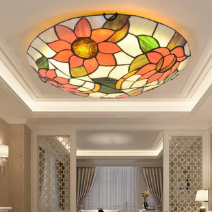 Mediterranean Pastoral Ceiling Lamp Colorfuled Glass Living Room Bedroom Dining Room Private Room Entrance Japanese American Scandinavian Accessible Luxury