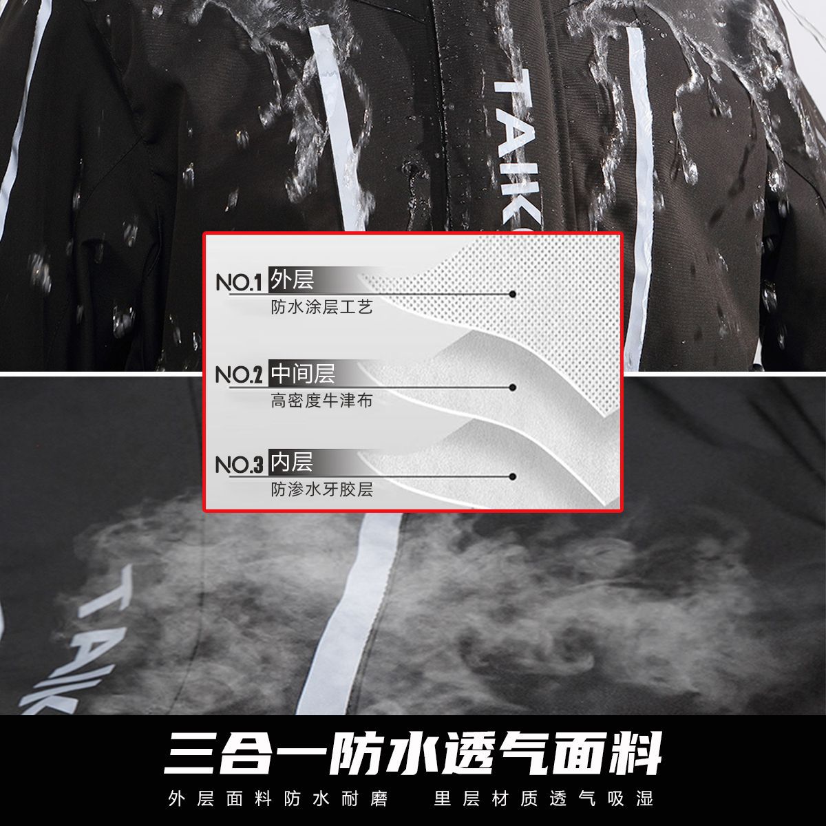Motocicleta personalizada profesional montar chaqueta de lluvia pantalones de lluvia tipo split conjunto de todo el cuerpo a prueba de tormentas para llevar jinete chaqueta de lluvia
