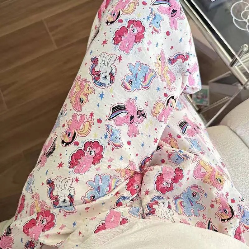 Cute summer fashionable light and thin cartoon trousers for leisure