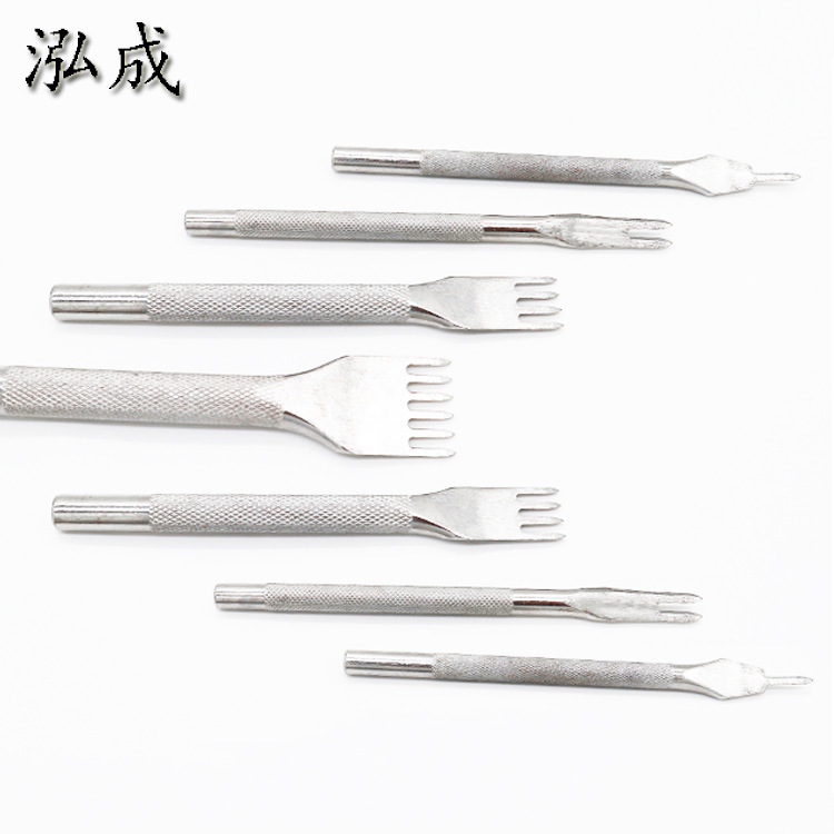 4mm电镀白色菱斩 DIY皮革工具 皮革斜平斩手缝打孔菱斩