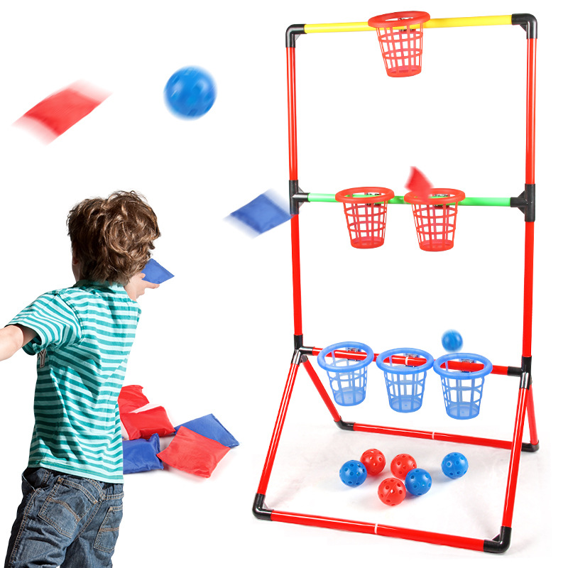 Juguetes deportivos para niños en interiores y al aire libre iluminación cesta bolsa de arena bolsa de lanzamiento juego juego juego juego doble juego de juego casual